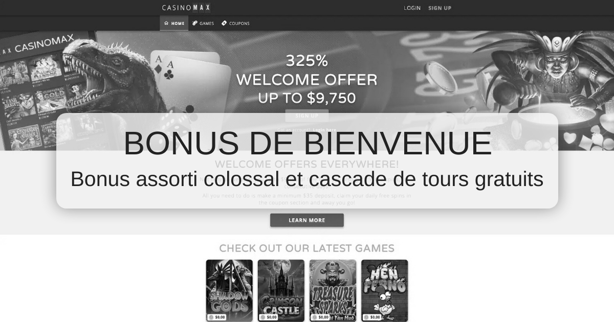 CasinoMax welcome bonus